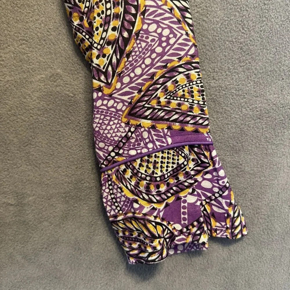 Jade Melody Tam Boho Tunic Top Semi Sheer Blouse Size S Purple Yellow Paisley - Picture 8 of 9